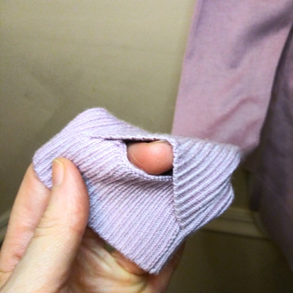 LAST- CHANCE Lululemon Still At Ease Lavender Cashmere Criss-Cross Back Sweater - Picture 2 of 6